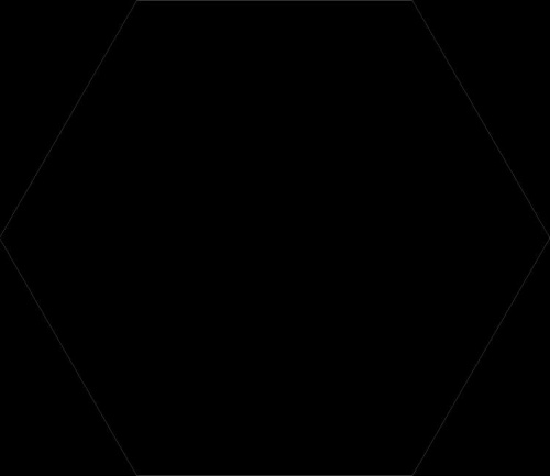 Керамогранит Codicer Basic HEX.25 Black напольная 25х22