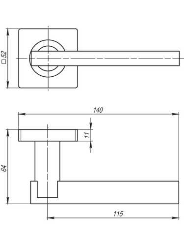 Ручка дверная Armadillo (Армадилло) межкомнатная K.SQ52.ORBIS (ORBIS SQ004) SN/CP-3 матовый никель/хром  Набор 9