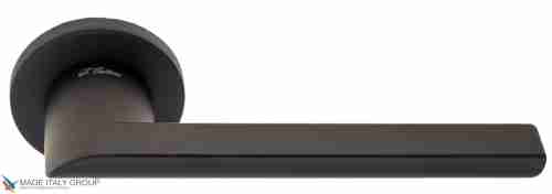 Дверная ручка на круглом основании Fratelli Cattini "WOO" 7FS-NM матовый черный