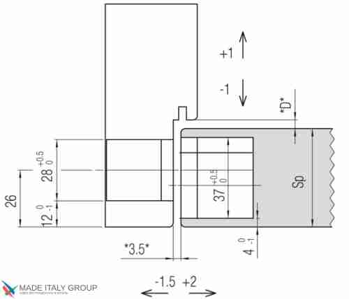 Kubica HYBRID 6360 45 BR петля скрытая универсальная асимметричная, цвет БРОНЗА (60 kg)
