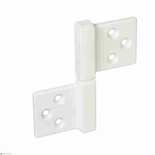 143BO032D_Q Петля накладная без врезки ALDEGHI 32x35 матовый белый ЛЕВАЯ