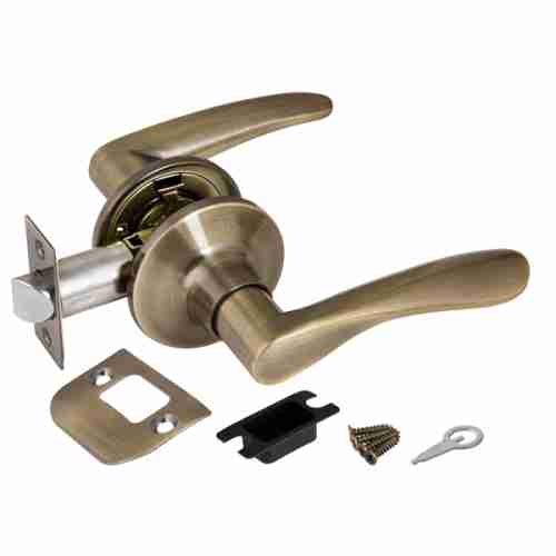 Ручка защелка 6010 AB-P (без фик.) бронза