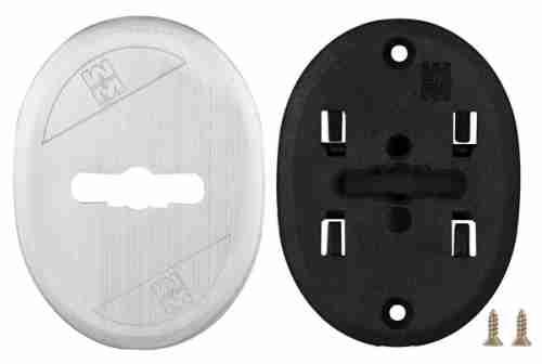 Накладка на сувальдный замок овальная со шторкой Mottura 95.324 (МАТОВЫЙ ХРОМ), 1 шт