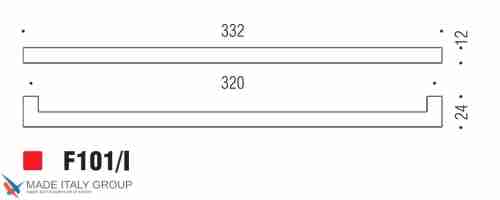 Ручка скоба модерн COLOMBO DESIGN F101I-CM матовый хром 320 мм