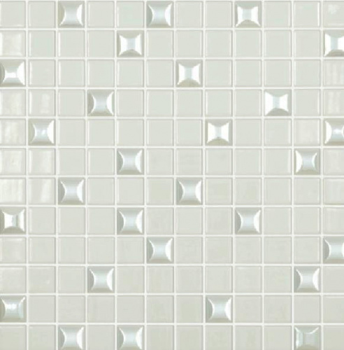 Мозаика Vidrepur Edna №100 Белый (на сетке) чип 25х25 31,7х31,7