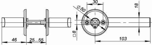 Ручка дверная межкомнатная Fuaro H-0661-CP (хром)