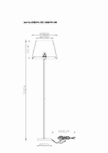 Торшер Artelamp Elba A2581PN-1AB