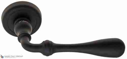 Дверная ручка на круглом основании Fratelli Cattini "RETRO" D1-NM матовый черный