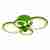 Потолочная светодиодная люстра iLedex Ring A001/4 Green
