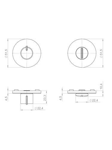 Завертка сантехническая Armadillo (Армадилло) поворотная BK6.R.YM AC-9 медь