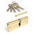Цилиндр для замка ключ / ключ Apecs SC-100-G (SC-100-Z-G) золото