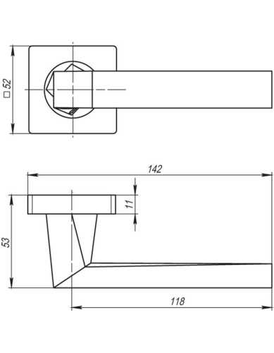 Комплект: Ручки Armadillo CORSICA SQ003-21 MWSC-33+Завертка BK6.K.SQ52 MWSC-33 итальянский тисненый