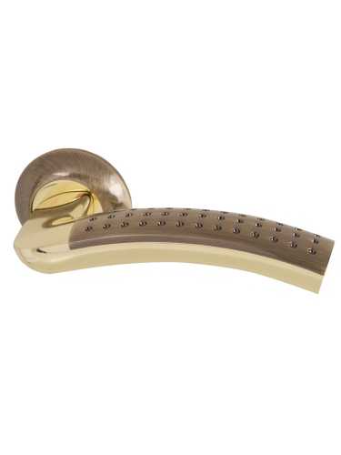 Ручка дверная Armadillo (Армадилло) межкомнатная R.LD54.Libra26 (Libra LD26) AB/GP-7 бронза/золото  Набор 8