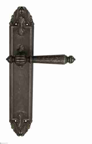 Дверная ручка Venezia "PELLESTRINA" на планке PL90 античное серебро