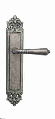 Дверная ручка Venezia "VIGNOLE" на планке PL96 античное серебро