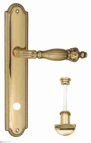 Дверная ручка Venezia "OLIMPO" WC-2 на планке PL98 полированная латунь