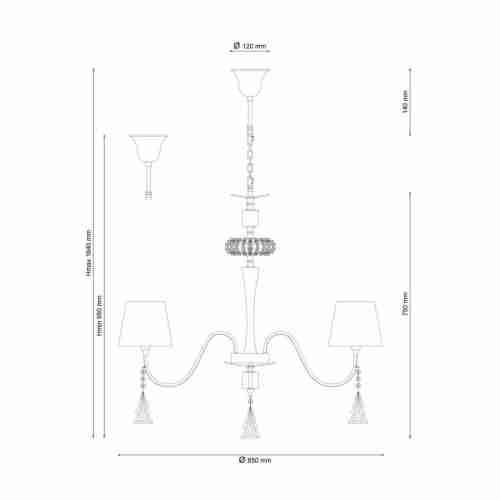 Подвесная люстра Lucia Tucci Pelle Nerre 120.5