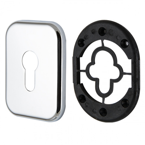 Квадратная накладка на цилиндр Armadillo ET-DEC SQ (ATC Protector 1) CP-8 хром