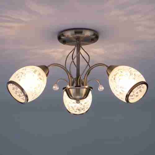 Подвесная люстра Eurosvet 30026/3 античная бронза