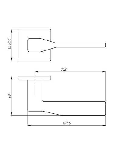 Ручка дверная Armadillo (Армадилло) межкомнатная K.USS52.GRAND (GRAND USS) BL-26 черный  Набор 7
