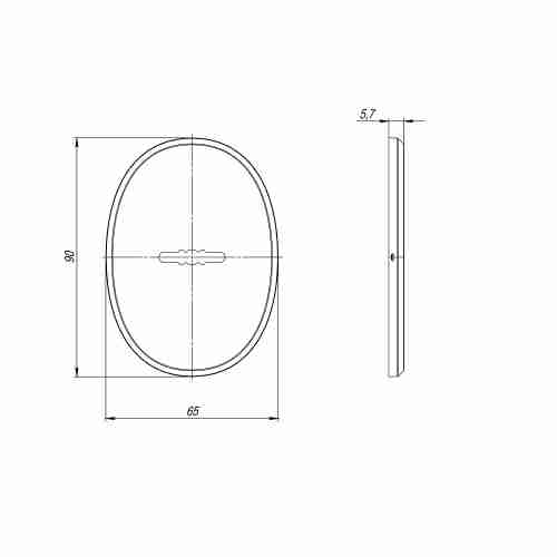 Декоративная накладка ESC 475 eco CP хром на сувальдный замок