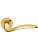 Ручка дверная Morelli Luxury COBRA R2 OTL раздельная на круглой розетке, цвет золото, латунь