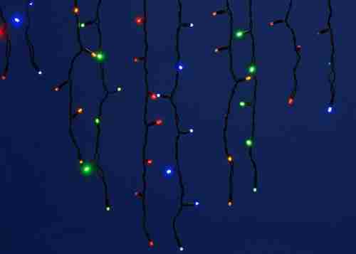 Уличная светодиодная гирлянда Uniel бахрома 220V разноцветный ULD-B3010-200/TBK Multi IP67 UL-00003933