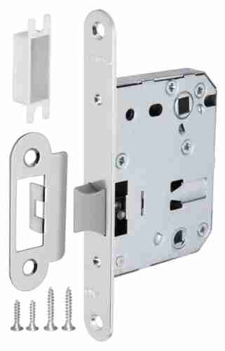 Замок межкомнатный дверной под фиксатор пластиковый Fuaro PLASTIC P82-50 CP хром