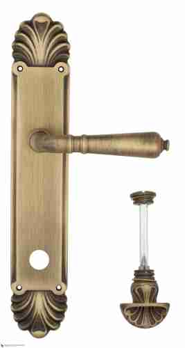 Дверная ручка Venezia "VIGNOLE" WC-4 на планке PL87 матовая бронза