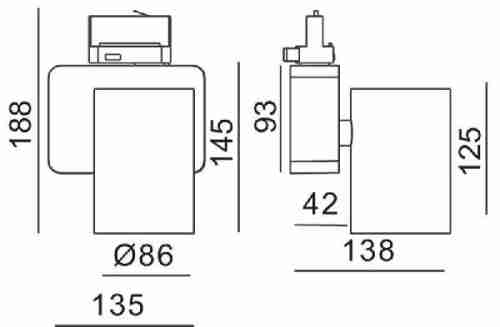 Трековый светильник Deko-Light Nihal 707040