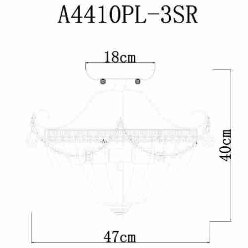 Потолочная люстра Artelamp Schelenberg A4410PL-3SR