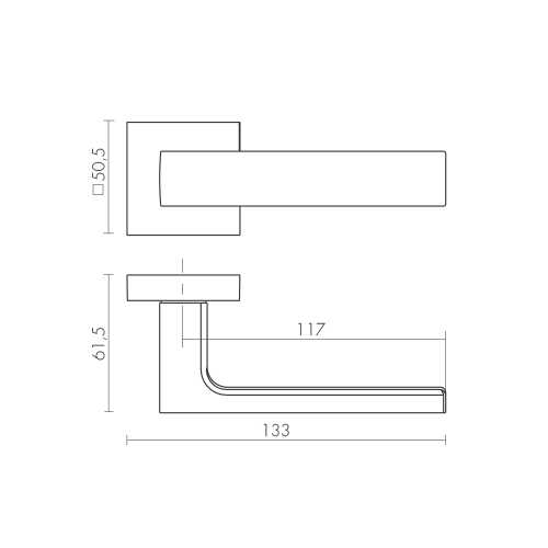 Комплект на 3 двери - Ручка Fuaro (Фуаро) раздельная K.DM51.Straight (Straight DM) BL-24 черный