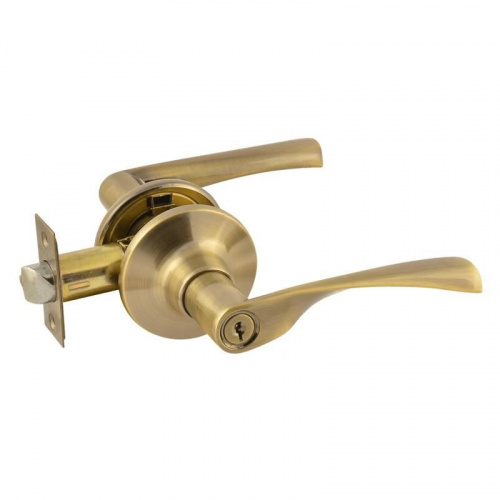 Ручка защелка (кноб) дверная нажимная НОРА-М ЕСО бронза старая ЗВ2-01-Э ключ/фикс