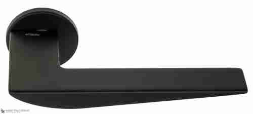 Дверная ручка на круглом основании Fratelli Cattini "VEGAS" 7FS-NM матовый черный