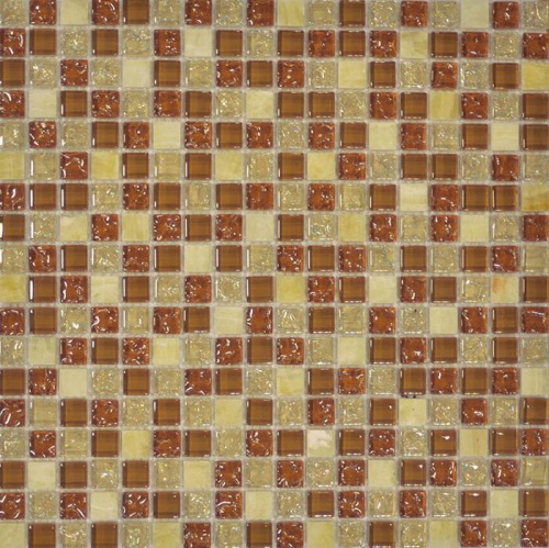 Мозаика Q-Stones стекло+камень QSG-054-15/8 30,5х30,5