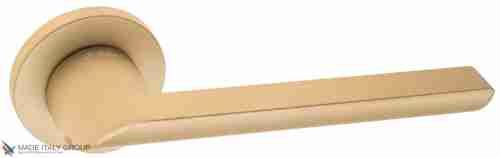 Дверная ручка на круглом основании Fratelli Cattini "WOO" 7FS-BS матовая латунь