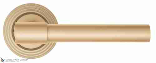 Дверная ручка на круглом основании Fratelli Cattini "UNA" D8-BS матовая латунь
