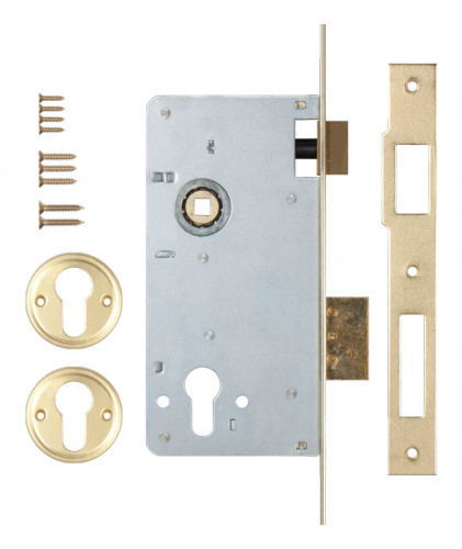 Корпус врезного замка с защёлкой KALE KILIT 152/R (60 mm) w/b (латунь)