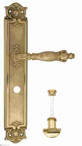 Дверная ручка Venezia "OLIMPO" WC-2 на планке PL97 полированная латунь