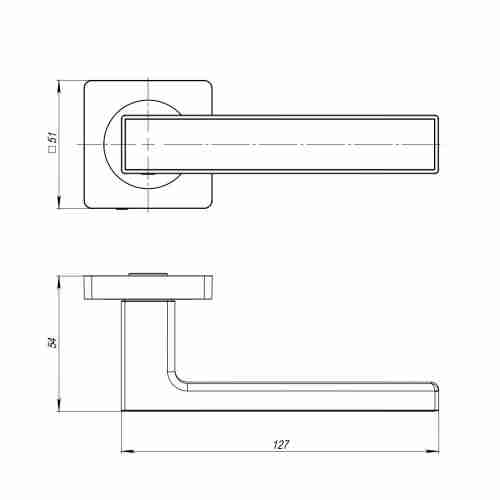 Ручка раздельная K.JK51.OPTIMA plus (OPTIMA plus JK) BL/GR-24 черный/графит