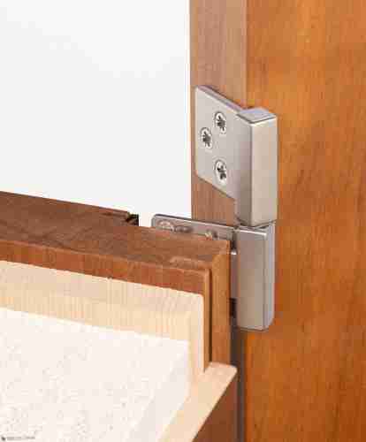 143CS032D_Q Петля накладная без врезки ALDEGHI 32x35 серебристый ЛЕВАЯ