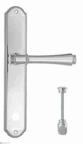 Дверная ручка Venezia "CALLISTO" WC-2 на планке PL02 полированный хром