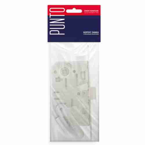 Замок дверной с пластиковым язычком Punto PL85-50 BL (черный)