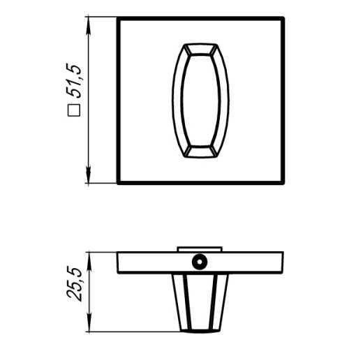 Завертка дверная сантехническая Armadillo Urban SLIM WC-BOLT BK6 USS SN-3 Матовый никель