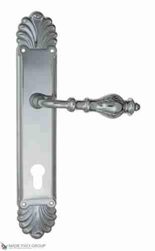 Дверная ручка Venezia "GIFESTION" CYL на планке PL87 полированный хром