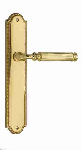 Дверная ручка Venezia "MOSCA" на планке PL98 полированная латунь