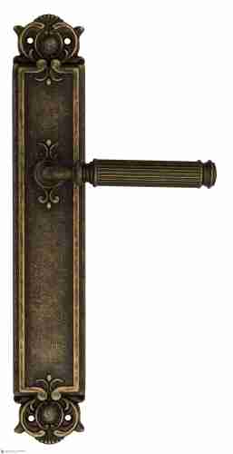 Дверная ручка Venezia "MOSCA" на планке PL97 античная бронза