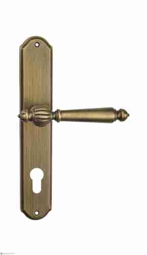 Дверная ручка Venezia "PELLESTRINA" CYL на планке PL02 матовая бронза