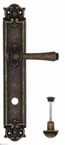 Дверная ручка Venezia "CALLISTO" WC-2 на планке PL97 античная бронза