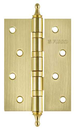 Комплект 4 шт. - Петля универсальная Fuaro 4BB/A/BL 100x75x2,5 SB (мат. золото) БЛИСТЕР